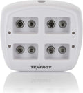 Tenergy TN136 Smart 9V 4-Bay Battery Charger for Rechargeable NiMH 9 Volt Batteries