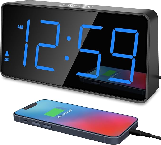 Peakeep Digital Alarm Clock for Bedrooms Bedside, Loud for Heavy Sleepers | by PEAKEEP