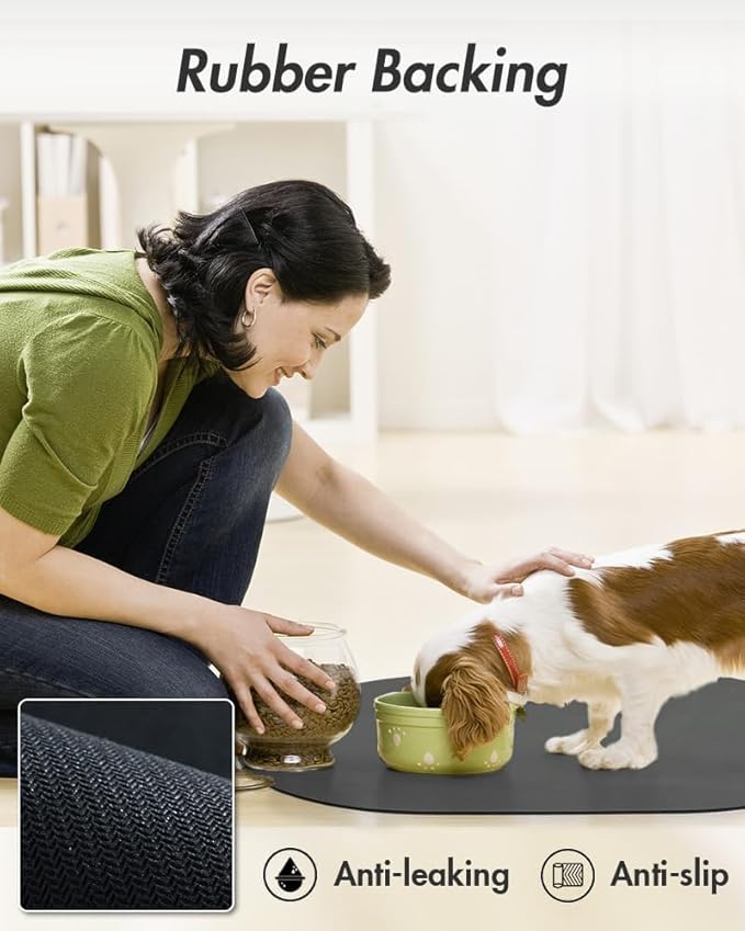 Absorbent Dog Water Mat-Dog Mat for Food and Water Bowl, Quick Dry Pet Feeding Mat, No Stains Dog Food mat, Dog Accessories Pet Supplies Mat-Dog Water Bowl Mat for Messy Drinkers