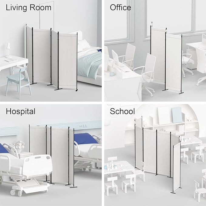 Morngardo Room Divider, Folding Privacy Screens, 4 Panel Room Partitions - Image 5