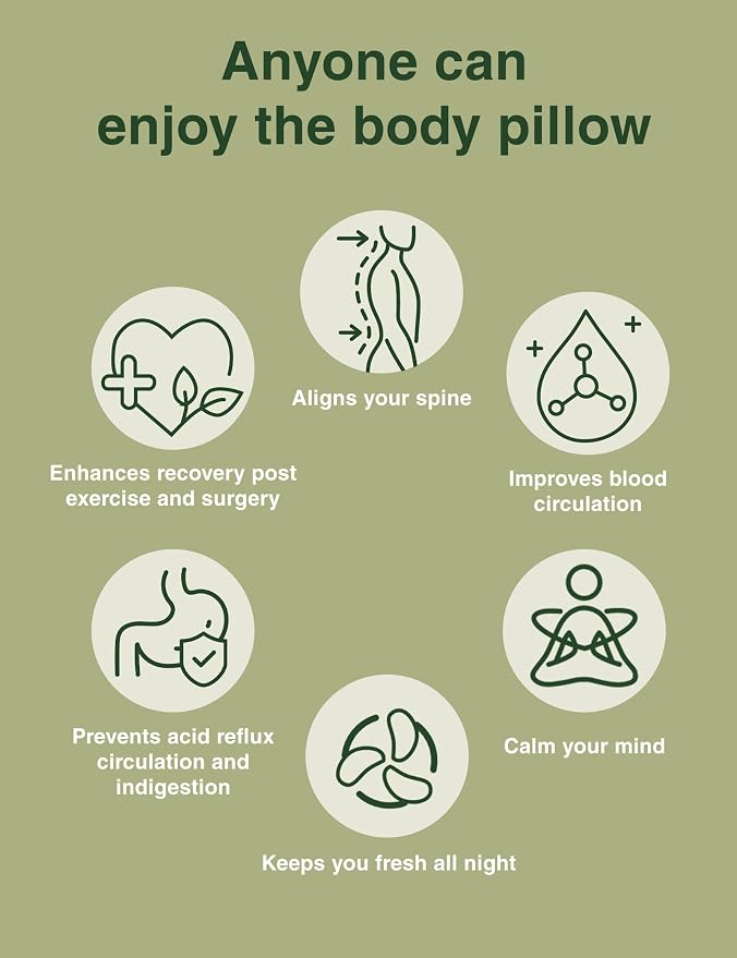 ZonLi Long Body Pillows for Adults, Memory Foam Body Pillow Adjustable - Image 8