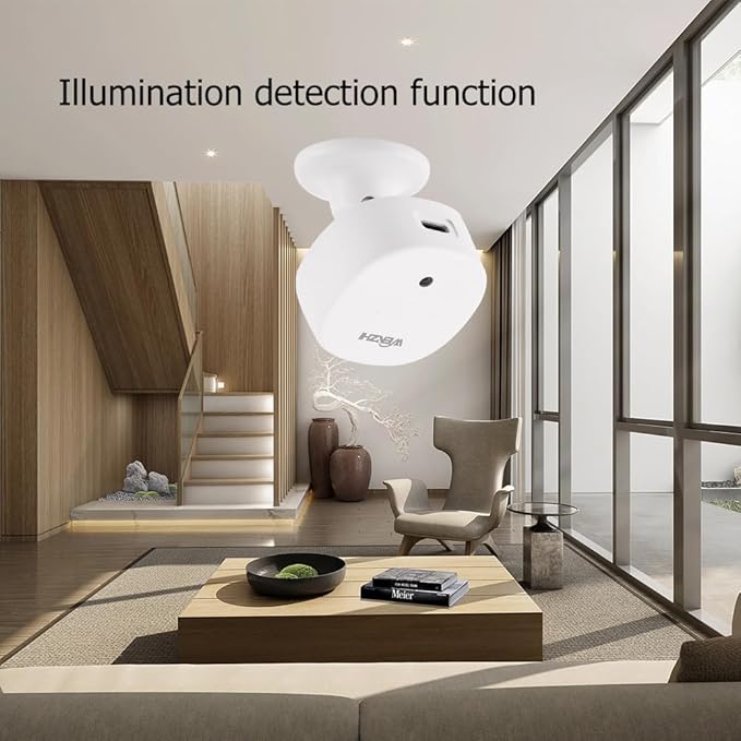Presence Sensor, WenzhiIoT Smart Motion Sensor Zigbee 24 GHz Radar MmWave Presence Sensor Movement Body Motion Detection with illuminance Tuya Smart Life Home Assistant