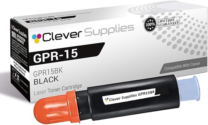 CS Compatible Replacement for Canon GPR-15 9629A003AA 2230 2270 2770 2830 2870 3025 3025N 3030 3225 3230 (Black, 1 Pack)