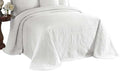 King Charles Modern Farmhouse Floral Matelasse Bedspread, 100% Cotton by Historic+Charleston+Collection