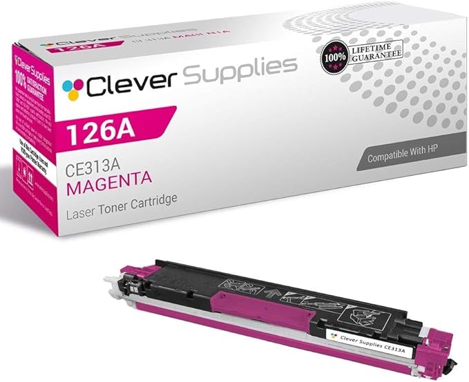 CS Replacement Toner Cartridge Compatible with HP PRO M175 MFP CE313A Magenta 126A Color PRO M175 MFP PRO 100 M175A M175W MFP M175NW PRO 200 M275NW TOPSHOT PRO M275 M275NW