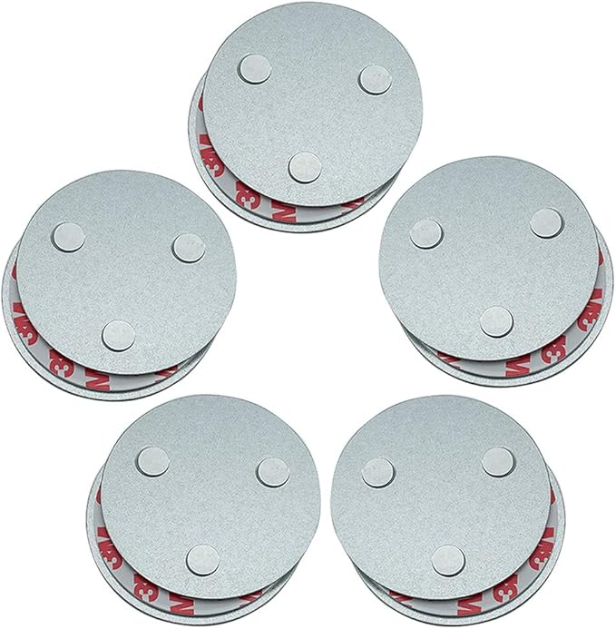 cakuuma Magnetic Smoke Detector Installation Tool,Quick and Easy Fastening Ceiling Mounted Kit for Smoke Alarm,No Need Drill 10 Seconds Install Smoke Sensors (5pcs) cakuuma
