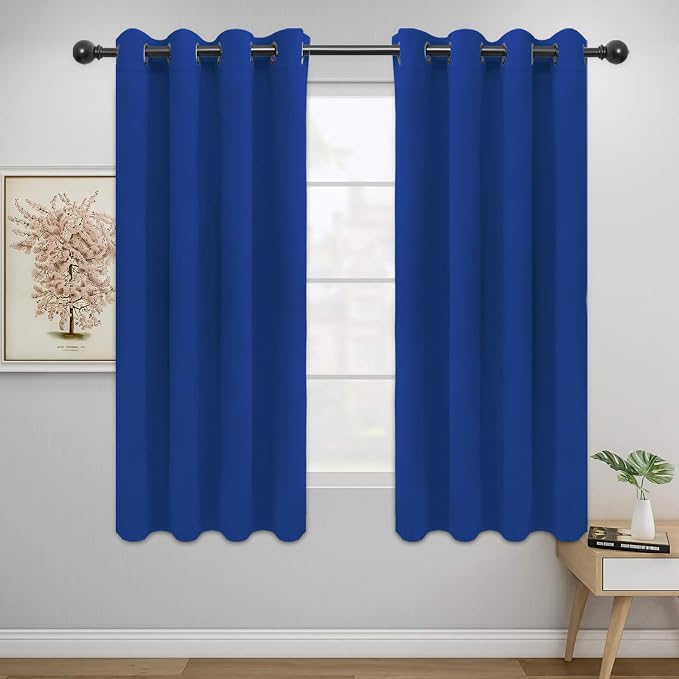 Easy-Going Thermal Grommet Blackout Curtains, 2 Panels 52x63 in | Classic Blue by Easy-Going