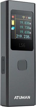 ATuMan 3 in 1 Laser Distance Meter with Visual Aligning Beam, Pythagorean, Area, Volume Angle Measure, 19 Measurement Modes and Automatic Calculation, Color Display, 131 Feet, iF Design Award 2024