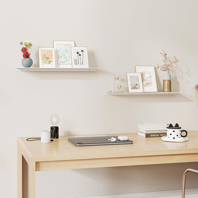 MKO 20" Floating Shelves for Wall, Long Metal Wall Mounted Shelf for Bathroom - Image 7