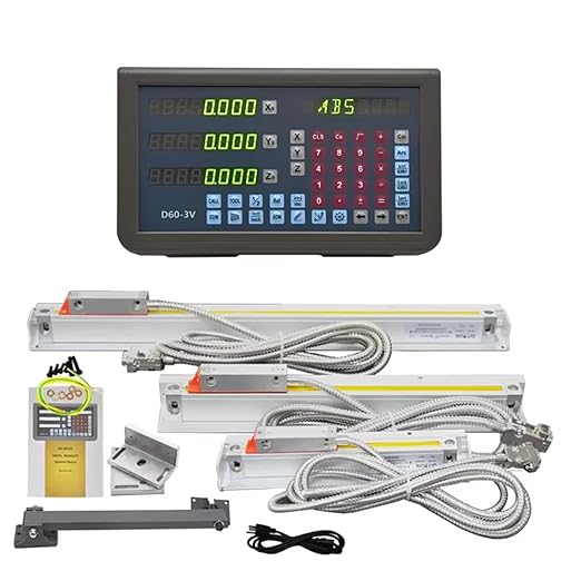 3 Axis Digital Readout DRO Linear Optical Scale Encoder 5um Resolution 18" 40" 20" for Lathe Mill Milling Machine