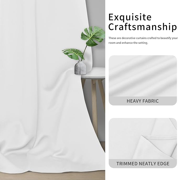 Easy-Going Thermal Grommet Curtains, 2 Panels 42x84 in, Noise Reduction - Image 5