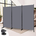 Room Divider 3 Panel Folding Privacy Screen, Round Pad Design Wall Divider | by HOMSCREENER