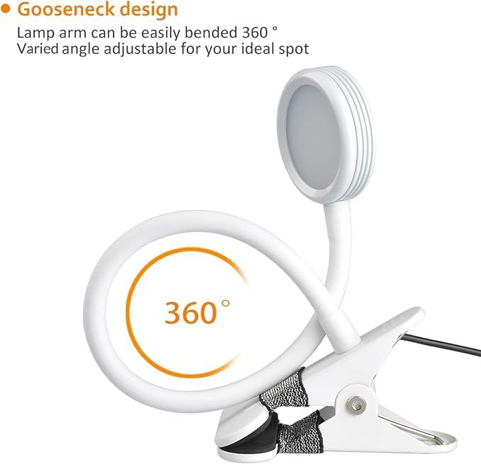 LEPOWER Clip on Light, Book Reading Lamp - Image 8