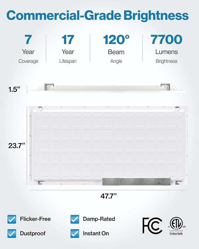 Sunco 12 Pack 2x4 LED Flat Panel Light Drop Ceiling Office Fixture, 7700 LM, Selectable Features, 40W/50W/60W, 4000K/5000K/6000K, Dimmable (0-10V), Dustproof ETL.
