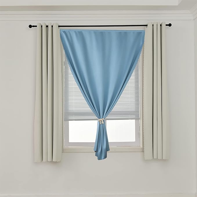 AJAZZ Self Adhesive Curtains 100% Blackout Shades Window Cover Sticky Curtain - Image 7