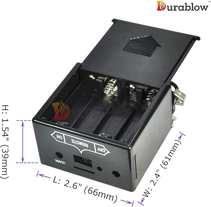Durablow TL1003 On/Off Gas Fireplace Remote Control Kit + Thermostat + Timer with LCD Screen for Latching Solenoid Gas Valves, Replaces Wall Switch | Thermostat Control Module