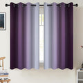 COSVIYA Grommet Room Darkening Ombre Purple Curtains W52xL54 inch | Purple and by COSVIYA