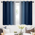 SimpleHome Ombre Blue to Grey White Curtains by SimpleHome
