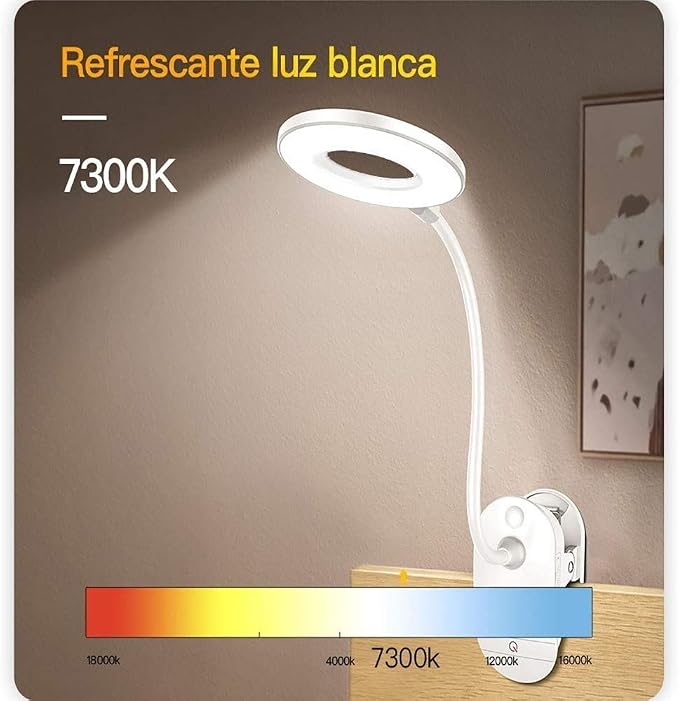 Clip on Reading Lamp, Battery Powered - Image 4