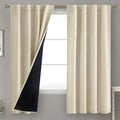 BGment Beige 100% Blackout Curtains 63 Inches Long by BGment