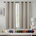 MIULEE Blackout Curtains for Bedroom 2 Panels 40 x 63 Inch Long Natural | by MIULEE