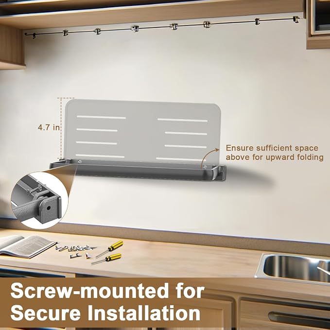 RV Aluminum Fold-Down Wall Shelf - Image 6