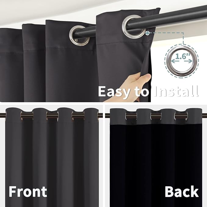 BGment Short Blackout Curtains 30 Inch Length 2 Panels, Thermal Insulated Total - Image 5