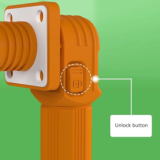 300A Battery Energy Storage Connector, 95mm² High Current Connectors IP67 Waterproof Copper Brand Thread Wiring Power Adapter Quick Plug Terminal Right Angle Plug and Socket (1500V Black+Orange)