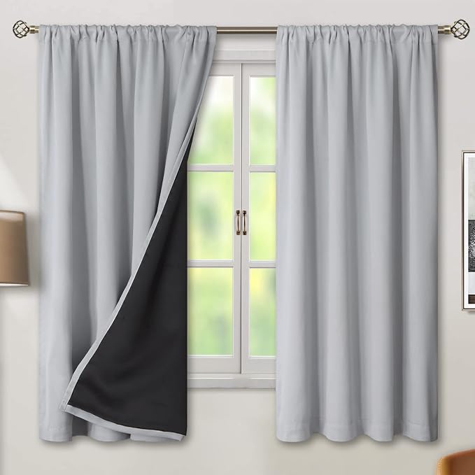 BGment Light Grey Blackout Curtains - Image 2
