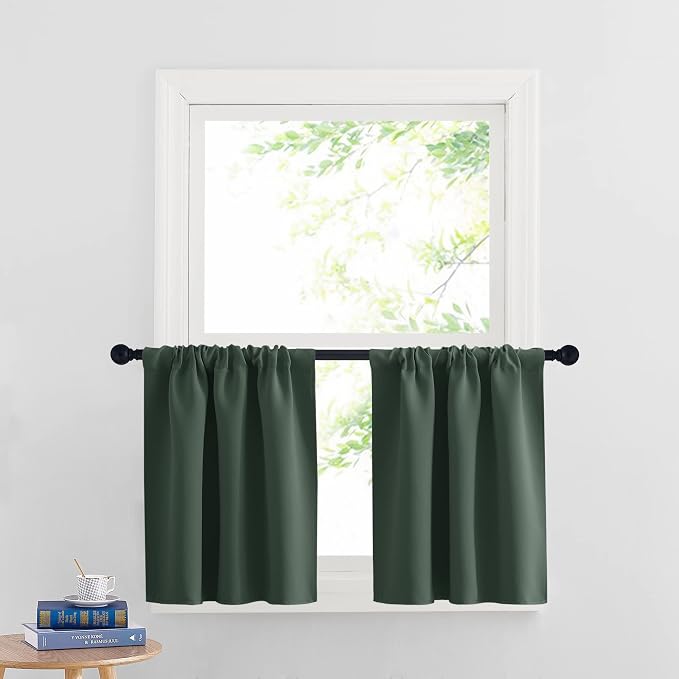 RYB HOME Cafe Blackout Curtains 24 inch Length, RV Camper Window Curtains | by RYBHOME