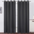 Blackout Curtains 52 x 84 inches Long Dark Grey Curtains Set of 2 Panels by Lemomo