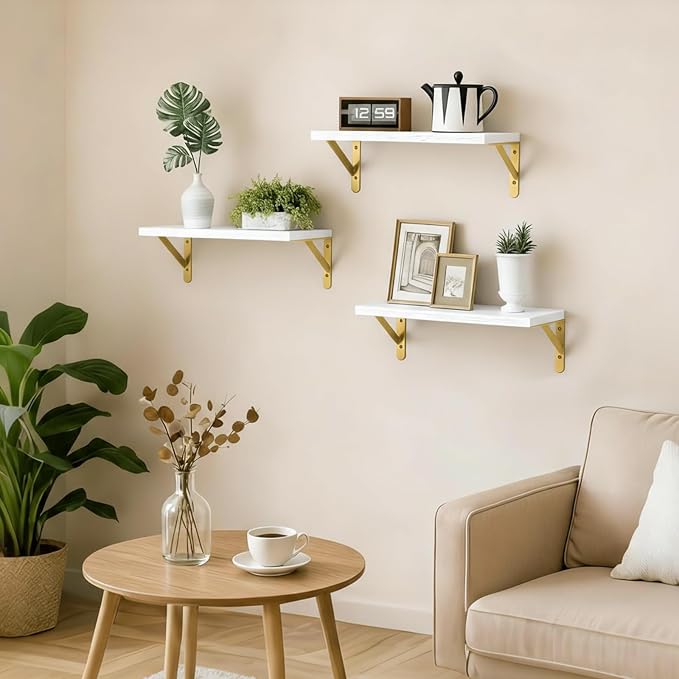 Fixwal Wall Floating Shelves for Home Decor | Wood Shelves, Natural Grain - Image 2