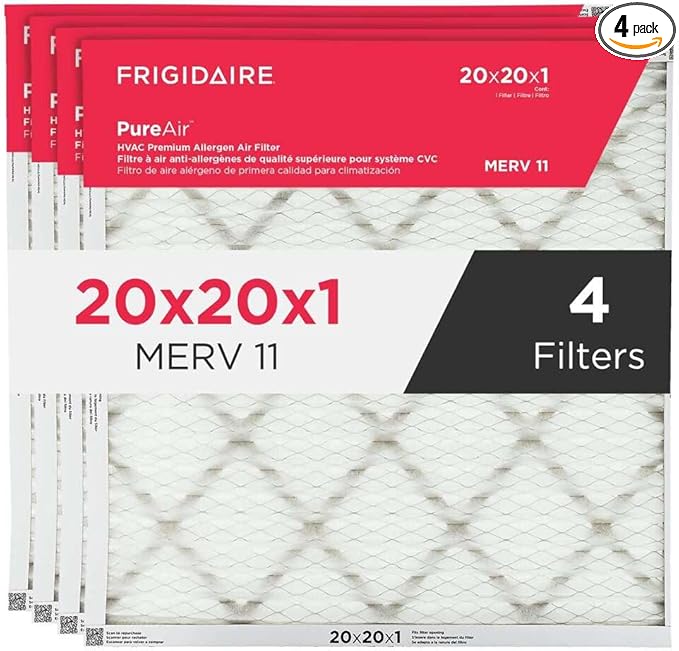 Frigidaire PureAir® 20" x 20" x 1" MERV 11 Air Filter - 4 Pack
