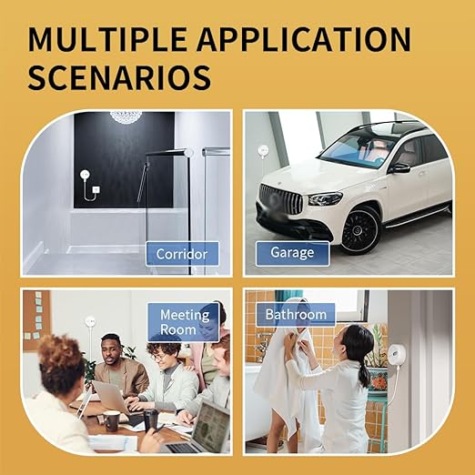 Linptech WiFi Human Presence Sensor,Smart Motion Sensor with 24G mmWave Radar,Occupancy Sensor for Home Security and Automation,Compatible with Alexa/Smart Life/Tuya Smart,No Hub Required(White)