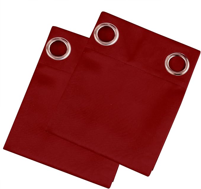 Blackout Curtains 66 x 72 Inch Long Red Curtains Set of 2 Panels Room Darkening - Image 9