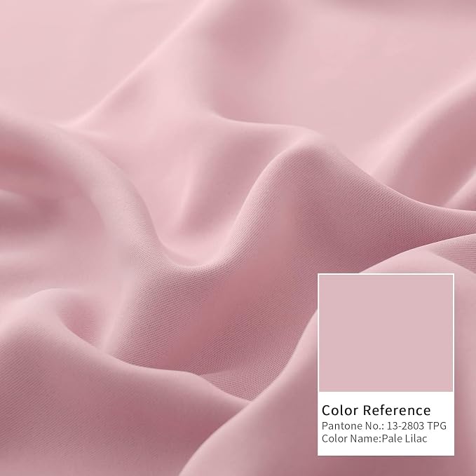 BGment Baby Pink 100% Blackout Curtains - Image 8