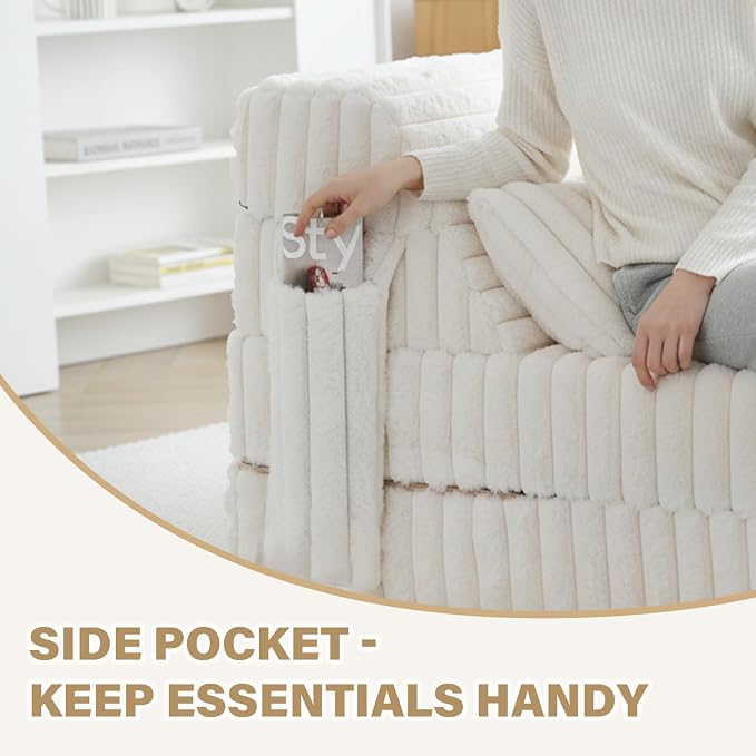 Folding Sofa Bed Convertible Sleeper Chair Mattress - Image 5