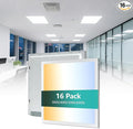 VocgoUU 2x2 LED Flat Panel Light for Drop Ceiling, 0-10V Dimmable, 30W/40W/50W Selectable, 4CCT 3000K/4000K/5000K/6000K, Up to 5500LM, ETL Listed, 100-277V, 16 Pack