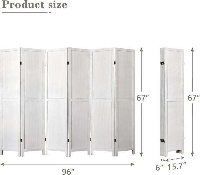 WelFurGeer 6 Panel Room Divider Screen - Image 6