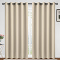 COSVIYA Grommet Room Darkening Beige Curtains 84 inch Long by COSVIYA