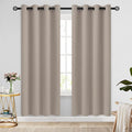 COSVIYA Grommet Blackout Room Darkening Natural Curtains 72 inch Length 2 by COSVIYA