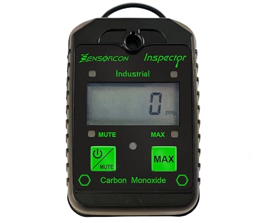 Sensorcon Industrial CO Carbon Monoxide Monitor with Visual, Audible and Vibrating Alerts, Waterproof