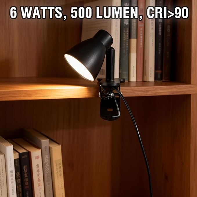 CRI 90+ Clip on Reading Lamp, Clip on Light - Image 6