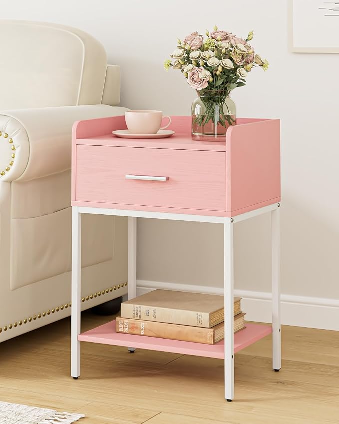 Nightstand, Modern Bedside Table Night Stand - Image 3