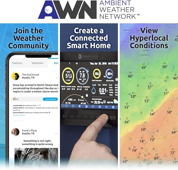 Ambient Weather WS-5000 Ultrasonic Smart Weather Station