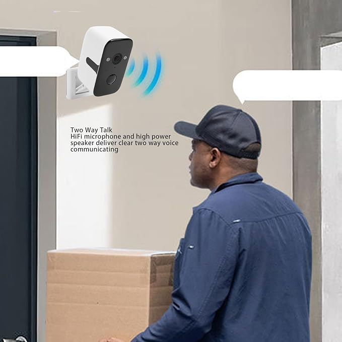 LICAEVEY Pan Tilt Security Camera, 2K HD with Magnetic Mount, Wireless WiFi and No Monthly Fee, 5200mAh Battery for Easy Indoor Outdoor Installation