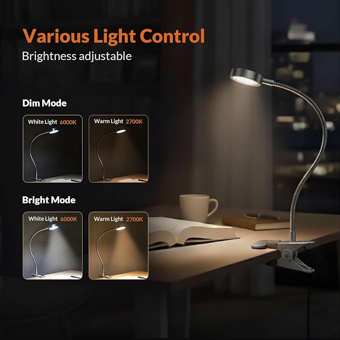LEPOWER Clip on Light, Book Reading Lamp - Image 2