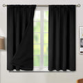BGment Black Blackout Curtains for Bedroom 45 Inch Length 2 Panels | Thermal by BGment