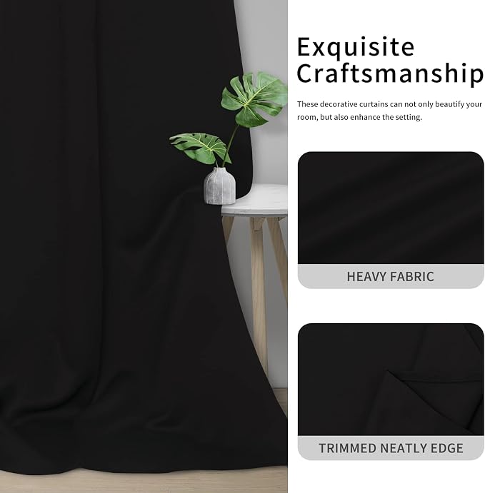 Easy-Going Thermal Grommet Blackout Curtains, 2 Panels 34x45 in, Noise Reduction - Image 5