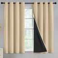 Yakamok Beige Blackout Curtains 54 inches Long by Yakamok